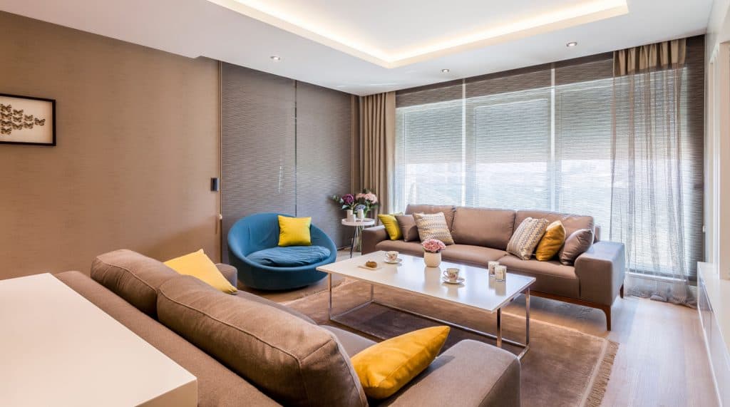 Contemporary elegant luxury living room