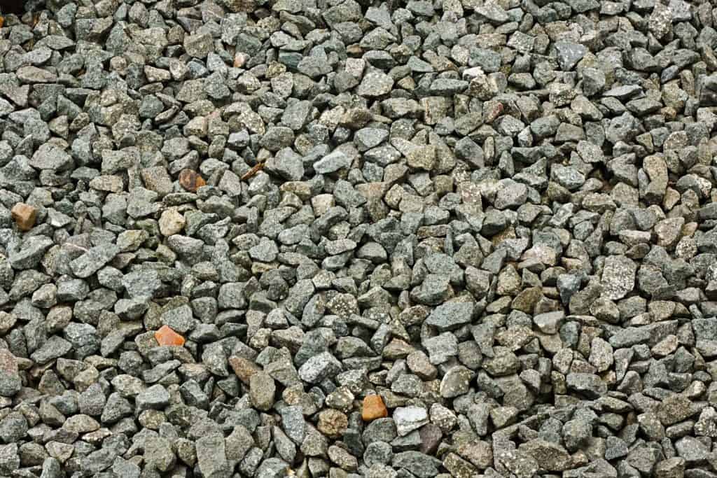 Decorative stone chippings placed on the floor