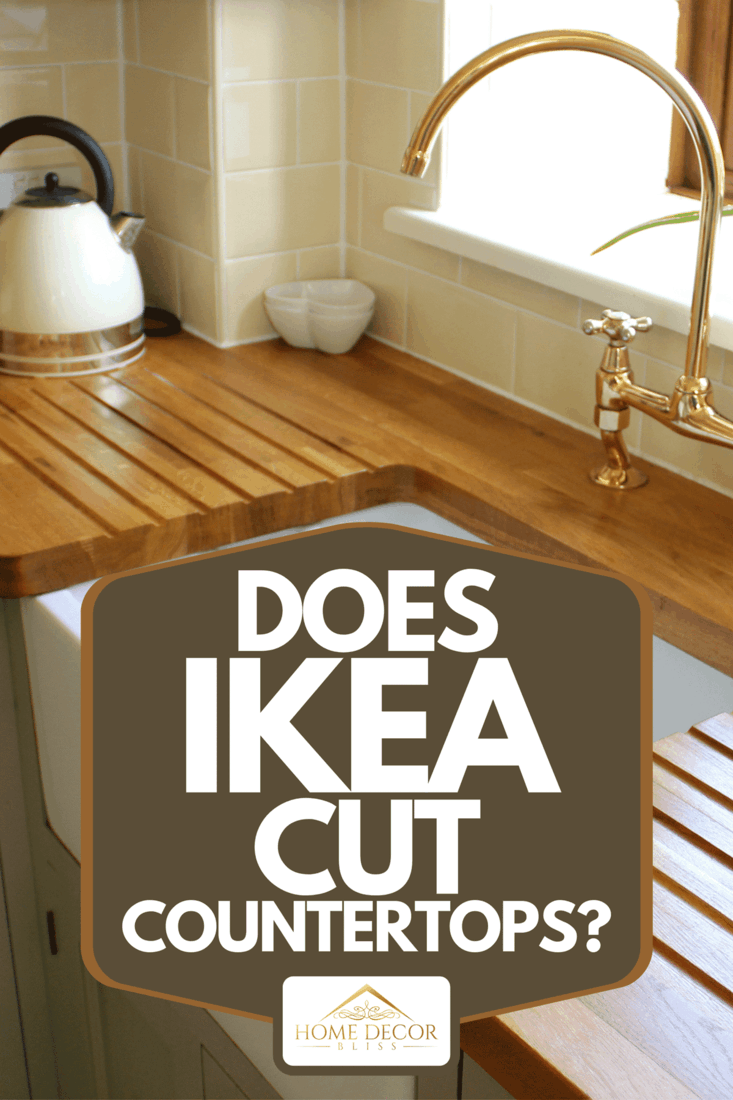 A traditional country kitchen with wooden countertops and white ceramic sink, Does Ikea Cut Countertops?
