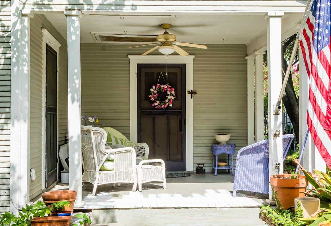 Front porch of a bungalow home
