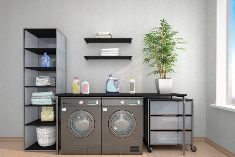 Laundry room design with washing machine. 11 Things You Need To Have In The Laundry Room [Complete Items Checklist!]