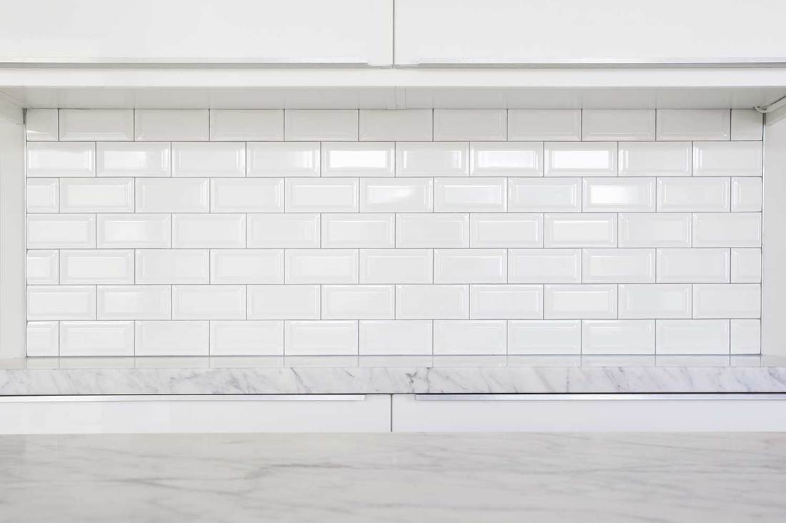 Marble modern kitchen interior