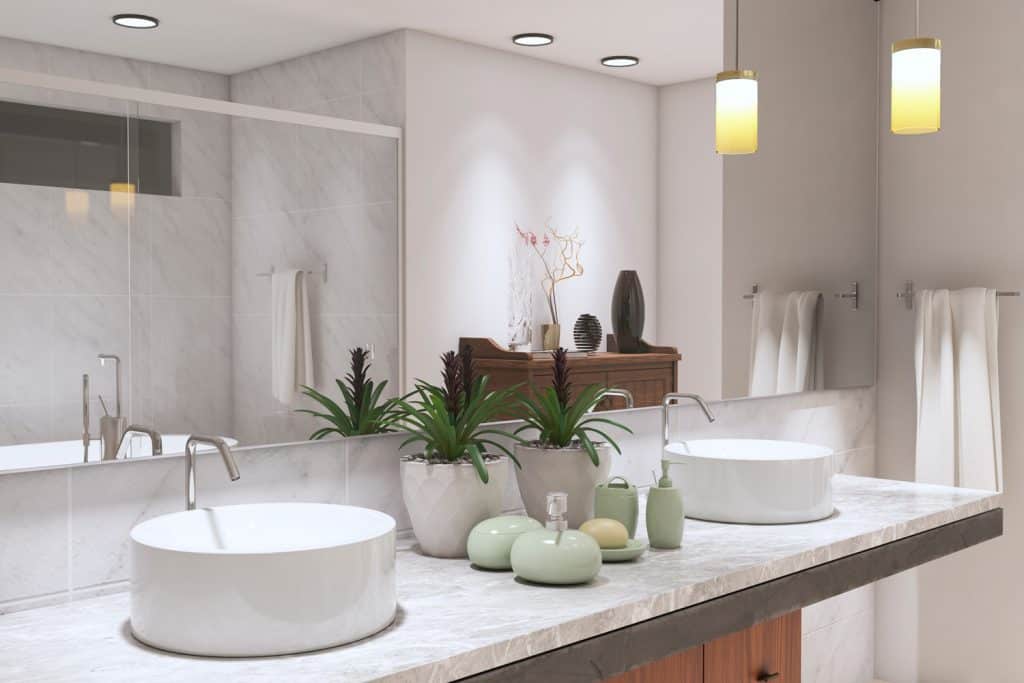 Modern Bathroom with two sinks
