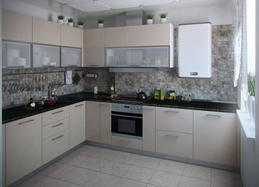 Modern kitchen interior conservative tones
