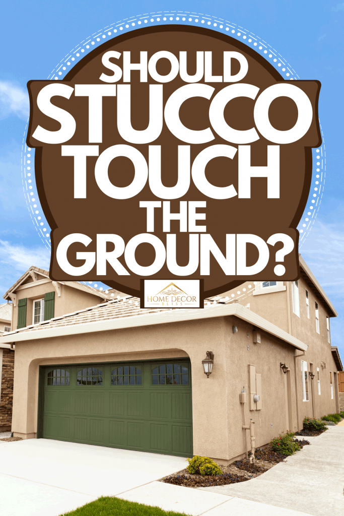 A huge mansion with gorgeous stucco exterior cladding and a white driveway, Should Stucco Touch The Ground?