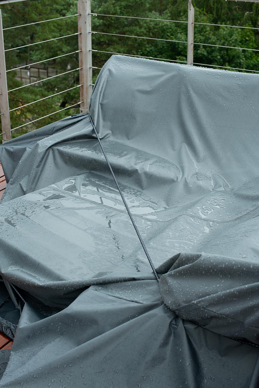 Terrace furniture Cover protecting outdoor furniture from rain