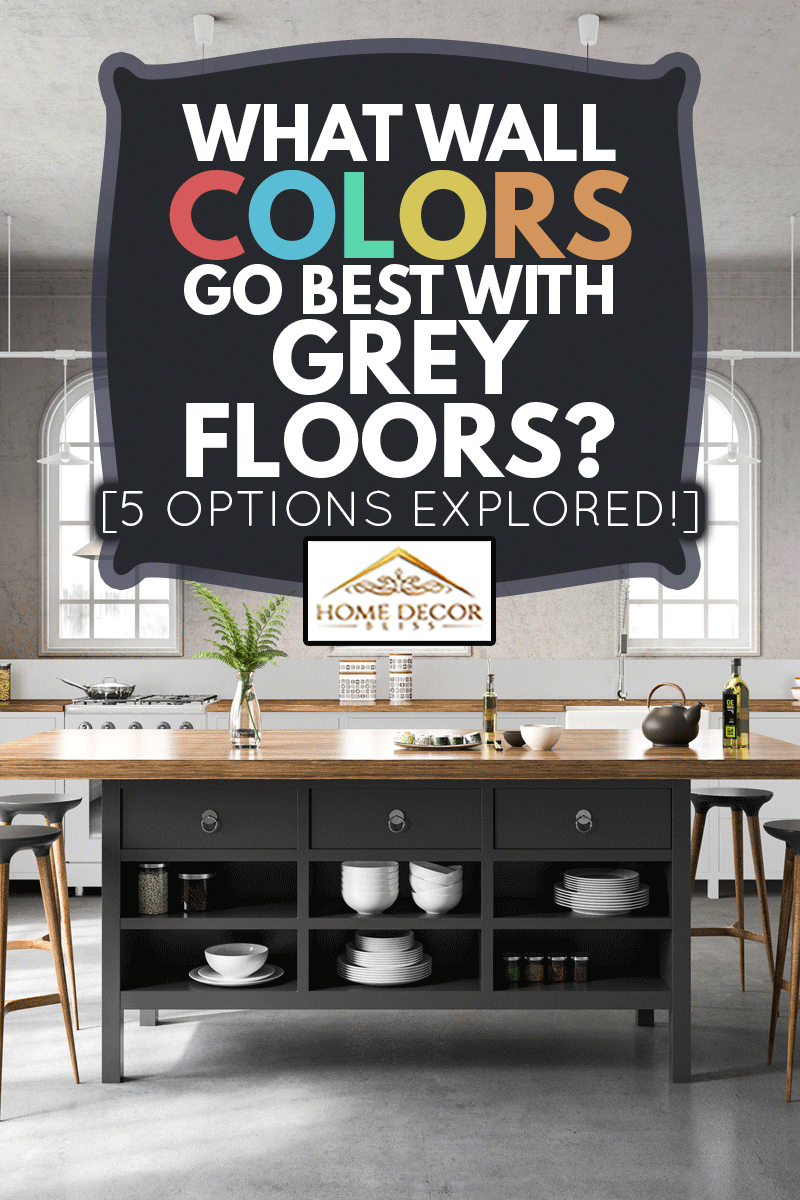 Intérieur de cuisine industrielle blanche avec sols gris, quelles couleurs de mur vont le mieux avec des sols gris ? [5 Options Explored!]