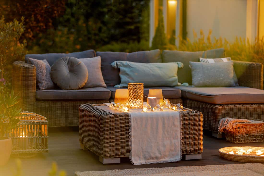A gorgeous set of wicker chairs and rattan coffee tables outdoor, Can Rattan Furniture Get Wet And Does It Get Moldy?