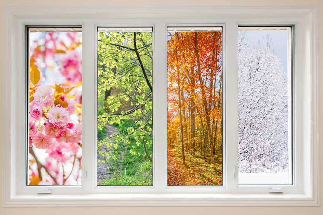 Window picture frame with four photo of four seasons, 11 Gorgeous Picture Frames That Look Like Windows