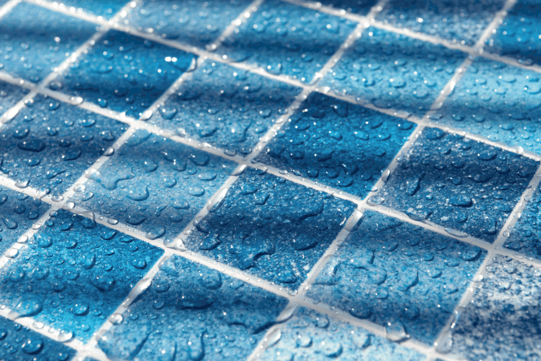 Blue Tiles in Swimming Pool