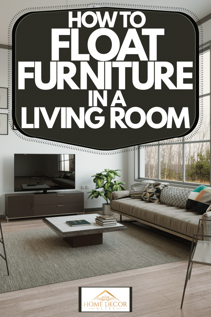 Intérieur d'un salon contemporain ultra moderne avec un tapis et une table au centre, How To Float Furniture In A Living Room