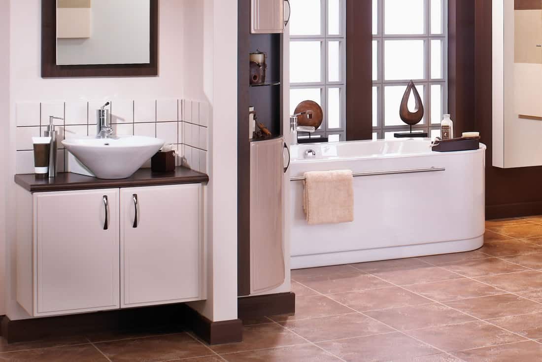 Interior of an ultra modern bathroom, Do Stainless Steel Bathroom Cabinets Rust?