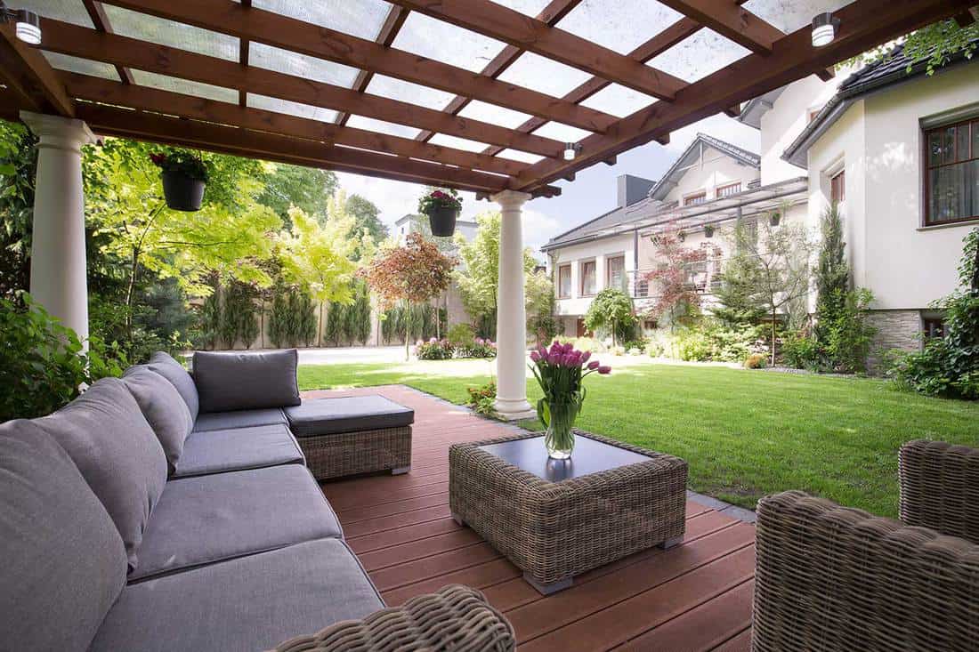 Luxury garden furniture at the patio
