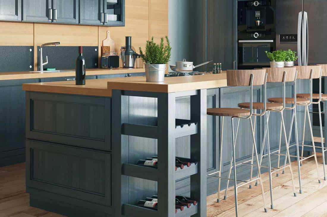 Residential interior of modern kitchen in luxury mansion, 8 Stunning 10x12 Kitchen Layout Ideas