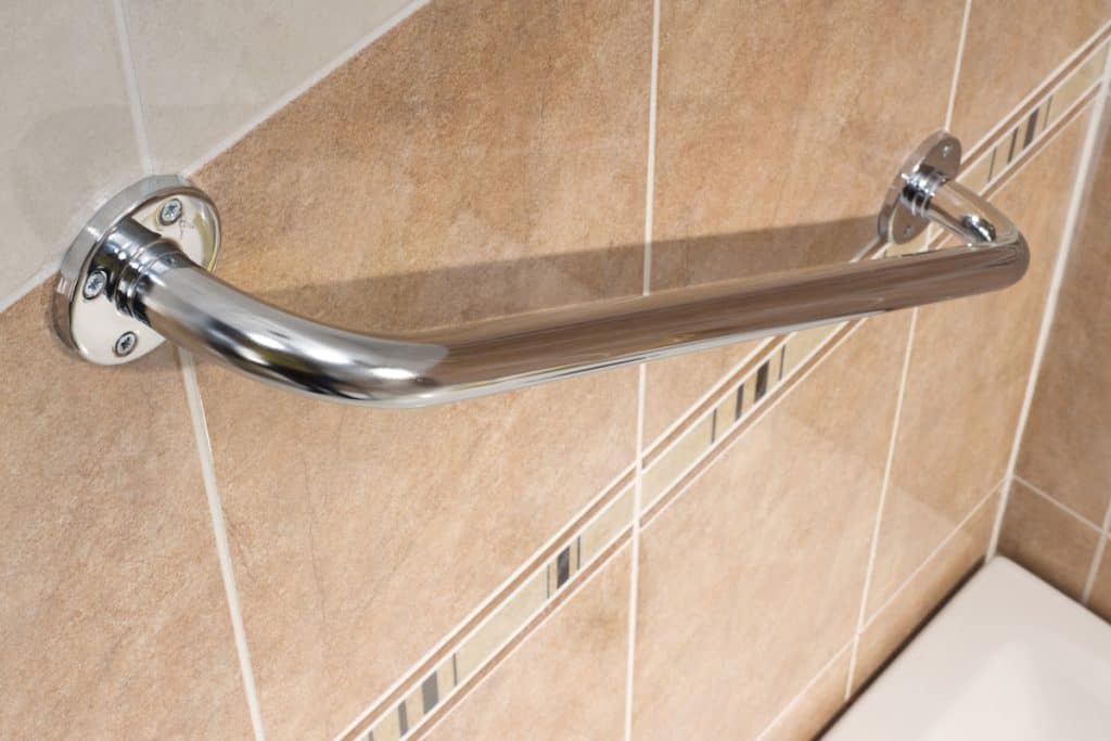 Stainless steel bathtub grab bar