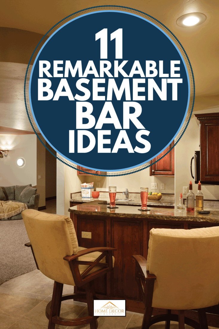 Wet bar in an upscale residential setting. 11 Remarkable Basement Bar Ideas