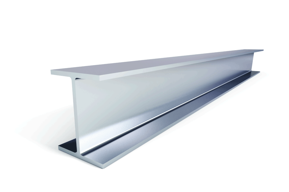 metal joist on a white background