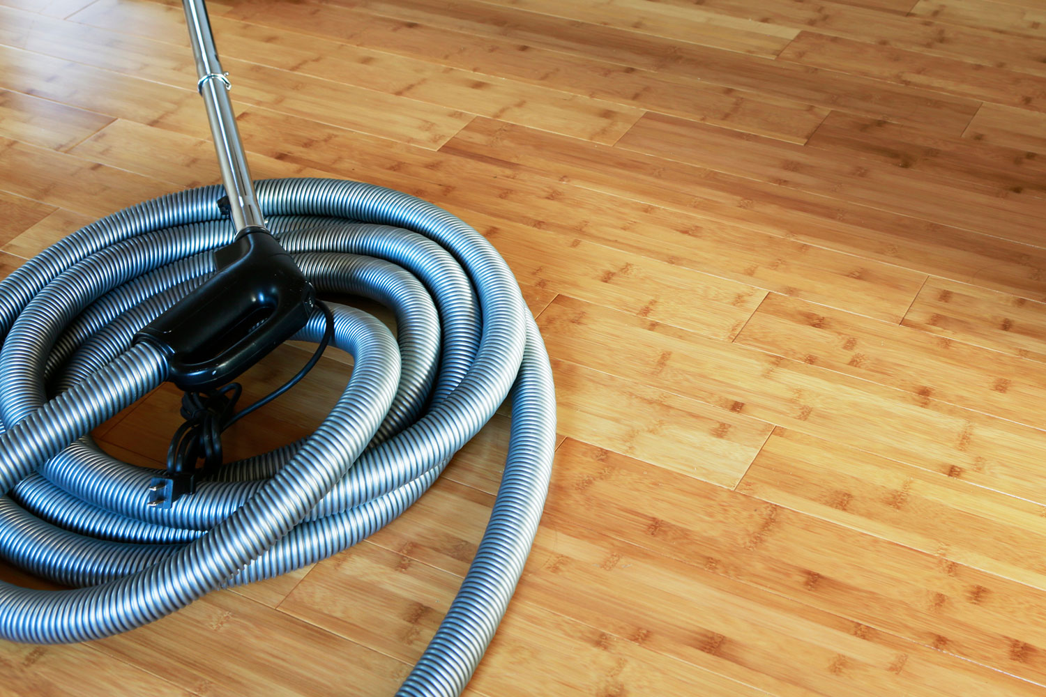 Beautiful bamboo hardwood floor with a central vacuum cleaner, Can A Central Vacuum Hose Be Repaired?