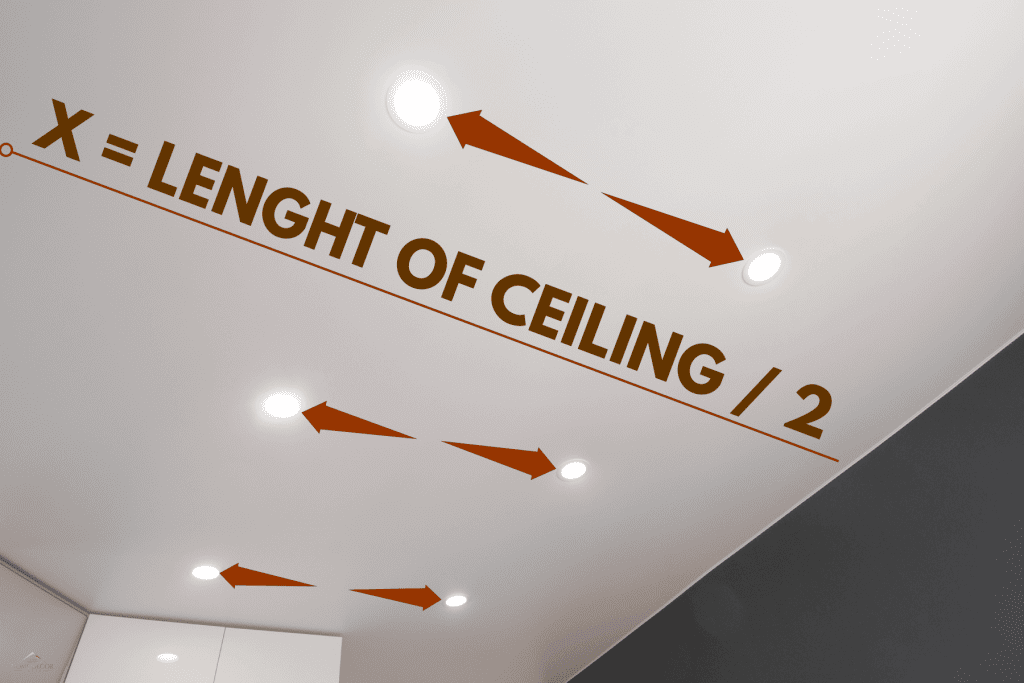 White ceiling with recessed lighting