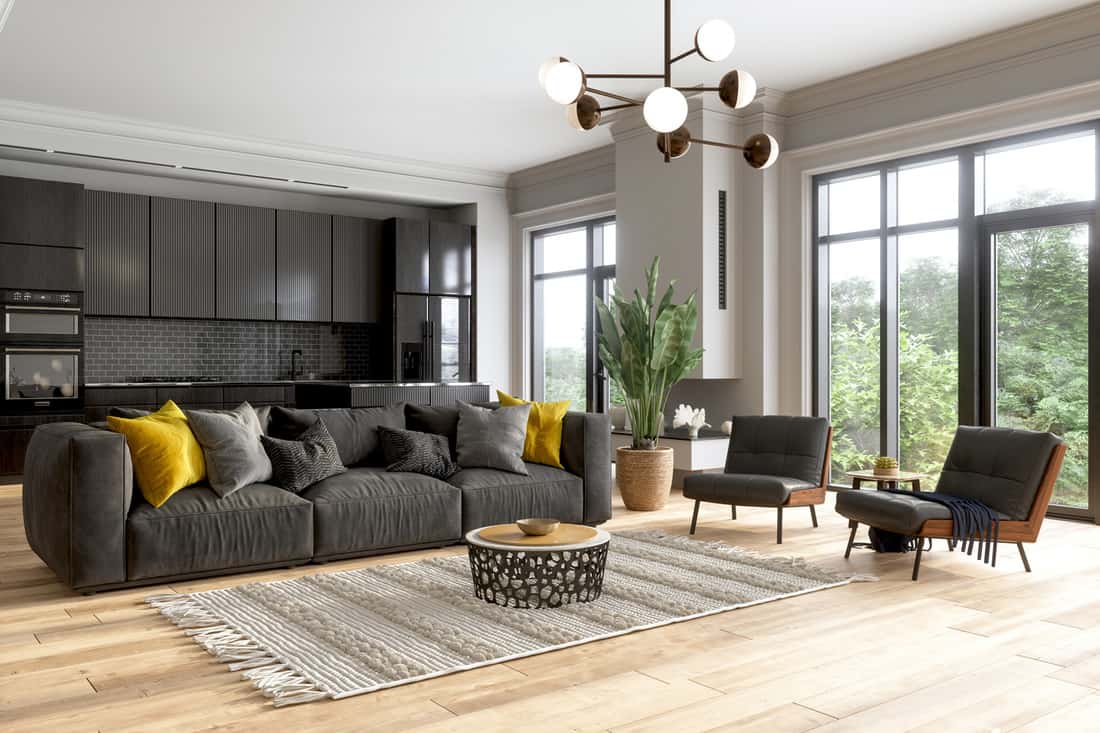 black furniture living room designs