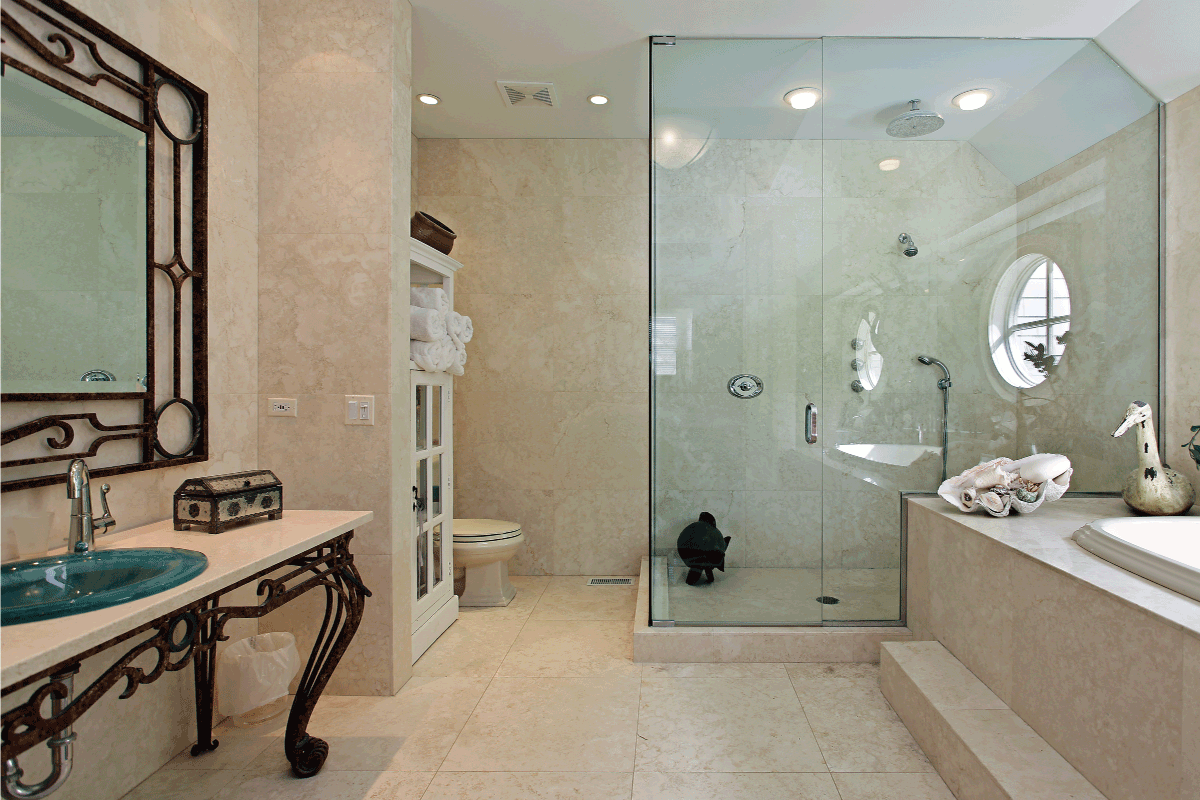 Master bath with large step in shower, recessed lighting. 11 Bathroom Recessed Lighting Ideas