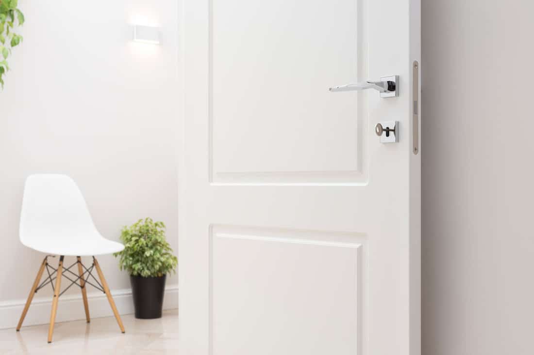 open white interior doors modern chrome