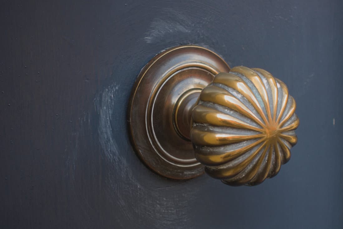 A commonly used bronze door handle