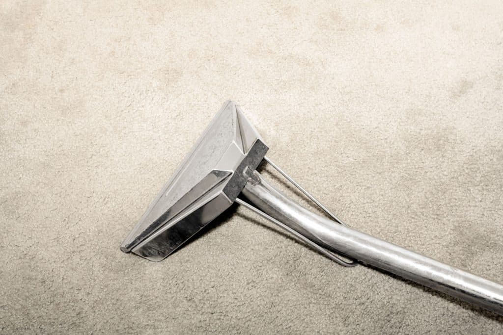 A steam cleaner used in cleaning the carpet