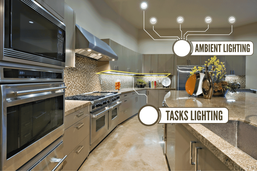 Recessed lighting inside an expensive and high end kitchen, How To Place Recessed Lighting In A Kitchen