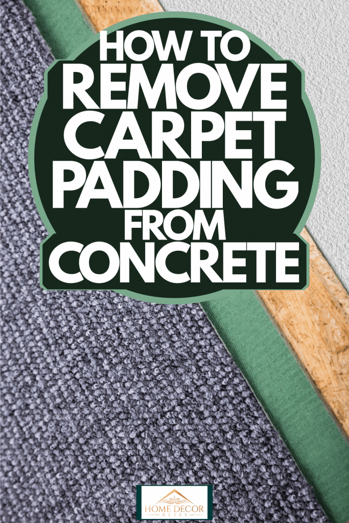 Different colored carpet paddings laid on the floor, How To Remove Carpet Padding From Concrete