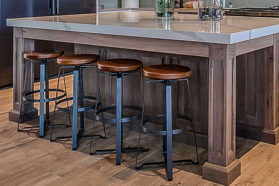 Stunning custom kitchen with island and bar stools, How To Make Kitchen Chairs Into Bar Stools
