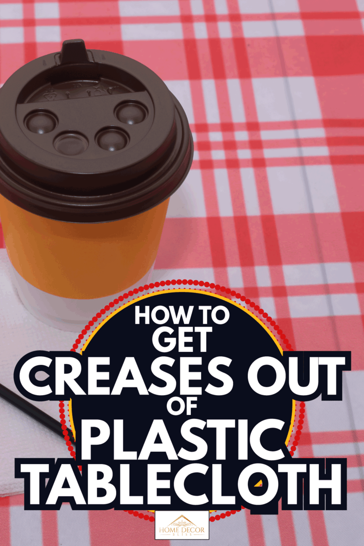 Yellow disposable glass of coffee with a straw and a napkin. How To Get Creases Out Of Plastic Tablecloth