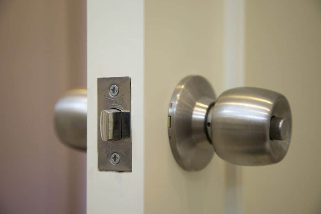 A stainless door knob
