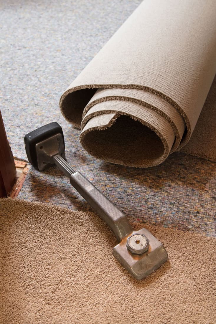 Carpet Knee Kicker by carpet and padding in home