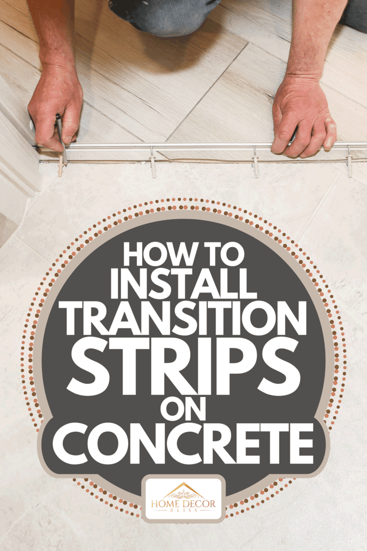 An installation of threshold indoors, How To Install Transition Strips On Concrete