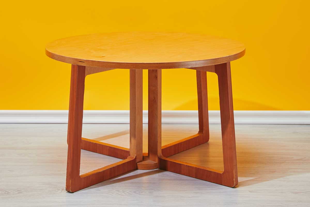 Little wooden coffee table with yellow wall at background, How To Make Legs For A Coffee Table