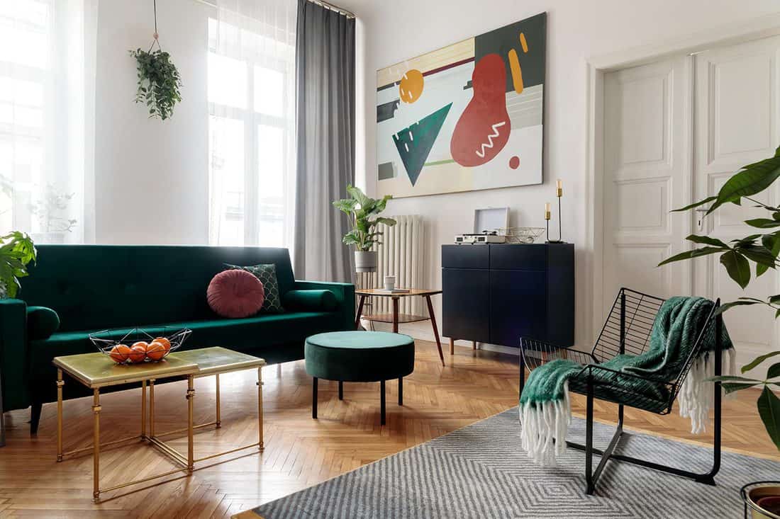 Luxury home interior with design furniture
