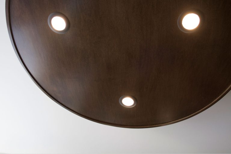Recessed lighting inside an office incased in wooden hardwood, Can You Install Recessed Lighting In A Finished Ceiling?