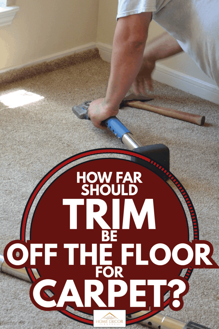 working installing new carpet showing tools. How Far Should Trim Be Off The Floor For Carpet