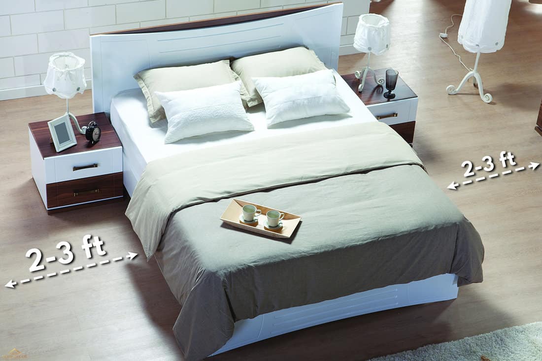 How much space should be around a bed, How Much Space Between Furniture For Walking?