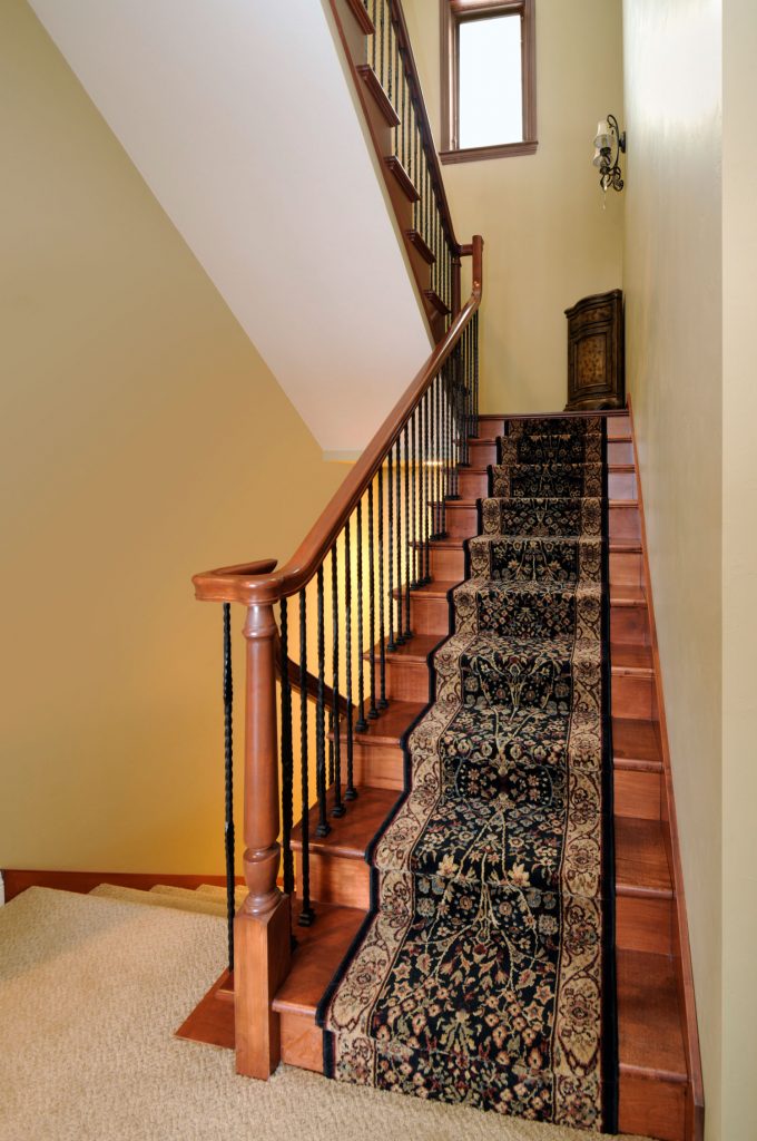 Hardwood Floral Staircase