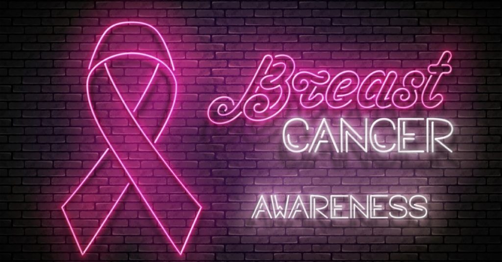 Pink breast cancer lights