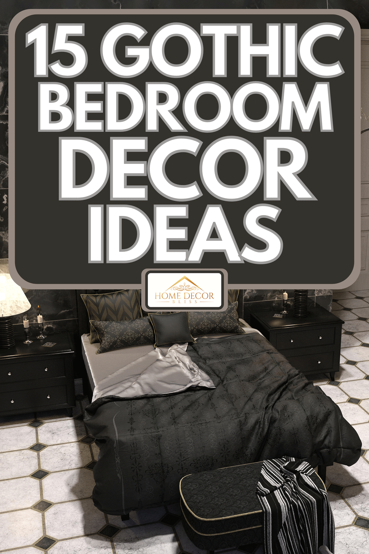 A luxury gothic bedroom interior, 15 Gothic Bedroom Decor Ideas
