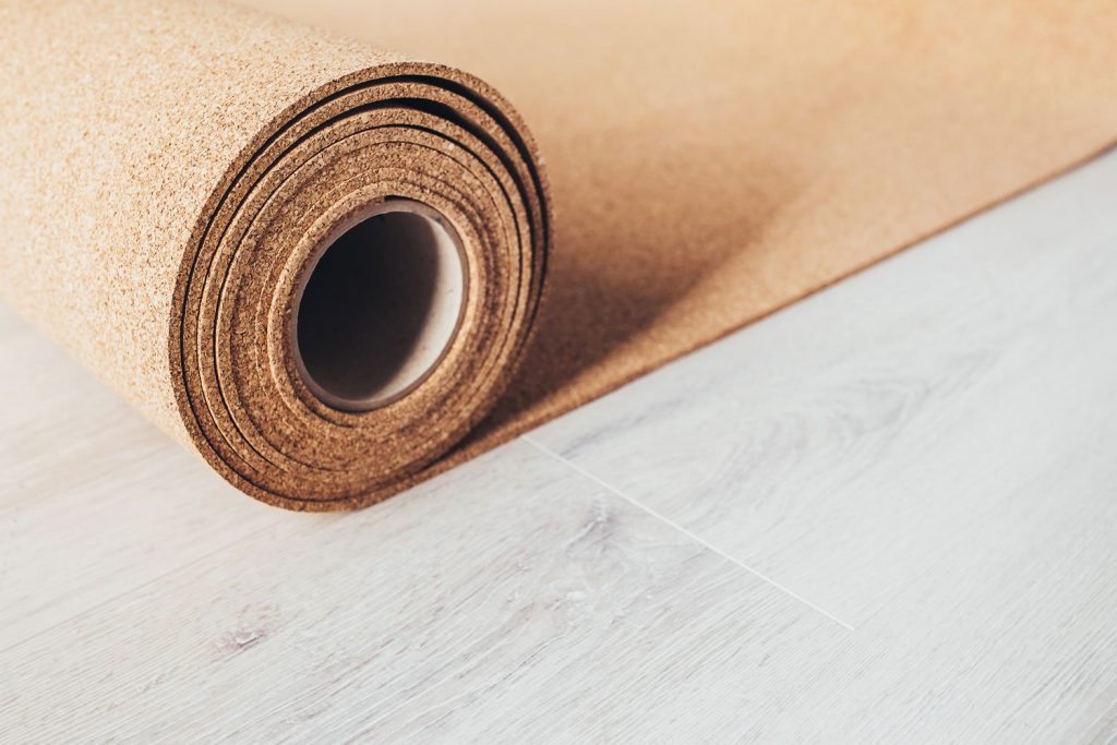 Cork underlay for laying flooring - natural environmental quality material