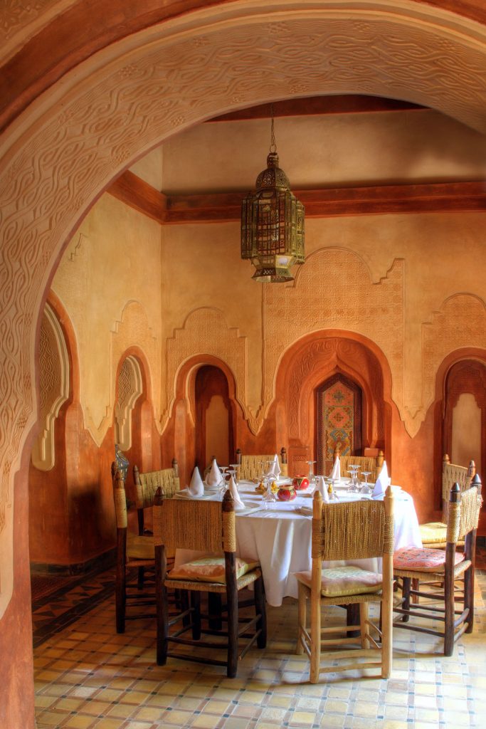 Moroccan inspired dining area of a gorgeous traditional Moroccan home
