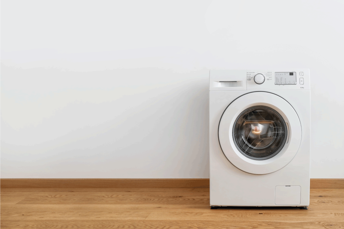 Washing machine on white background. Bosch Washing Machine Won't Start—What To Do