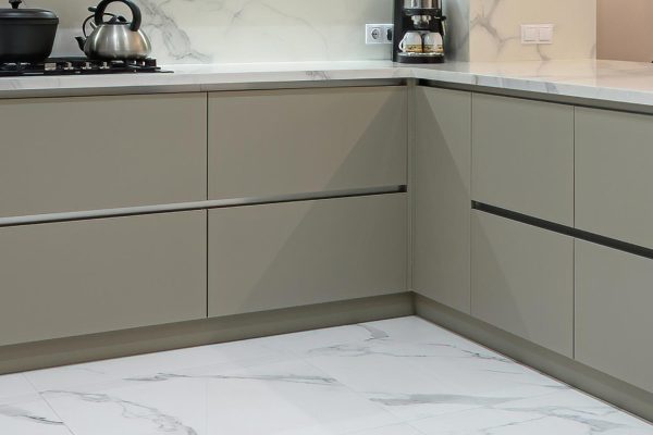 Luxury white modern marble kitchen