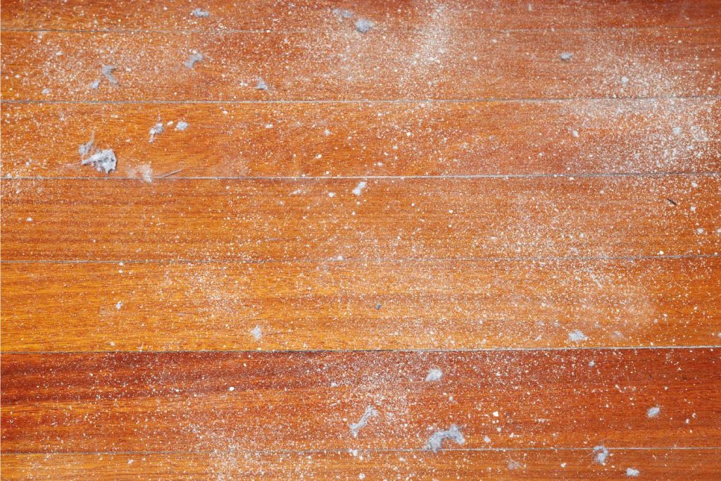 dusty parquet floor, dusty and dirty wood