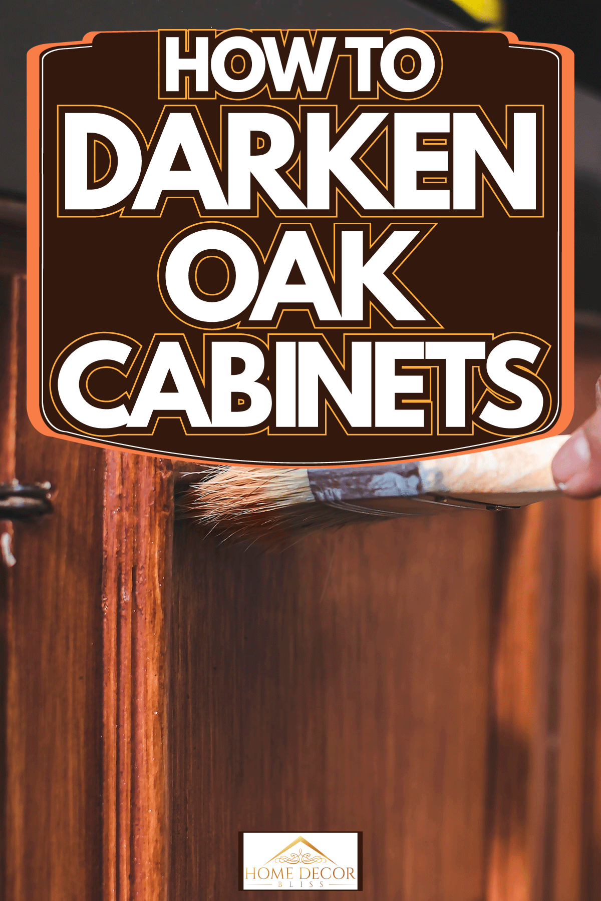 Coating an oak wood cabinet with varnish on surface, How To Darken Oak Cabinets