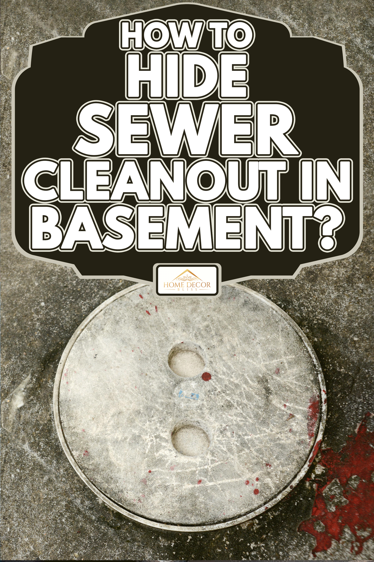 Floor cleanout on cement floor, How To Hide Sewer Cleanout In Basement?